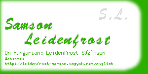 samson leidenfrost business card